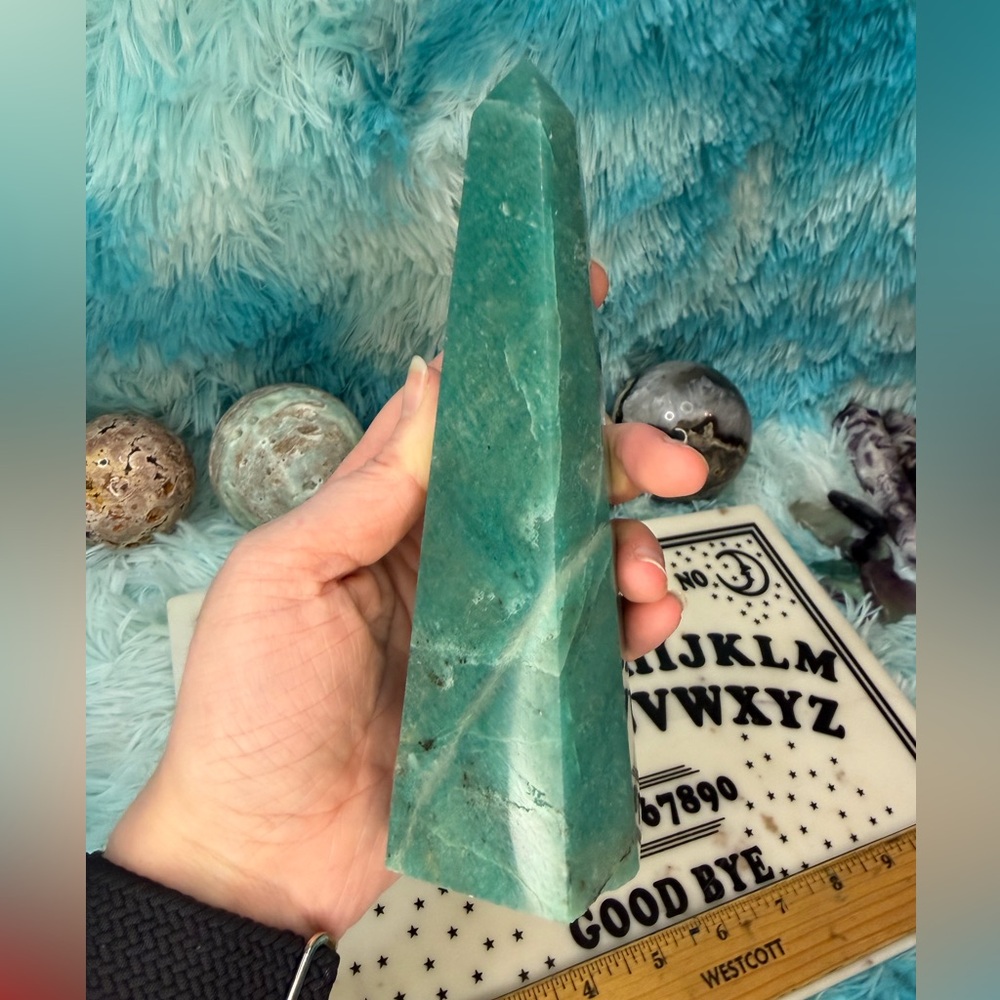 AMAZONITE CRYSTAL TOWER OBELISK